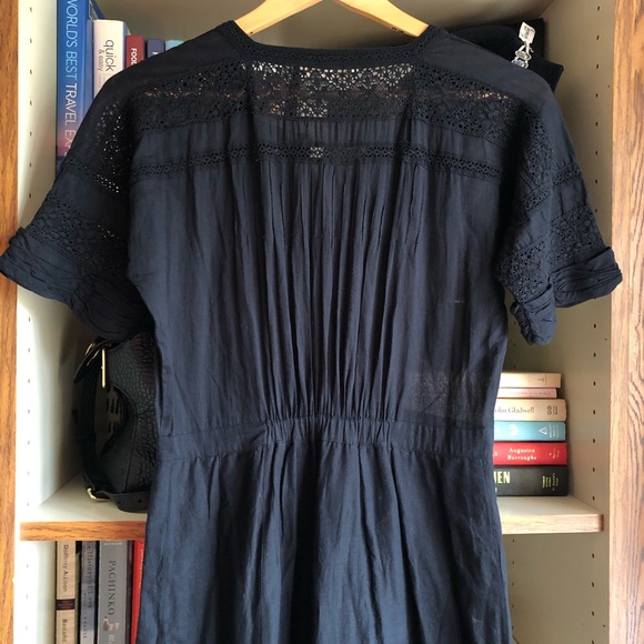 LoveShackFancy // Edie Black Midi Dress - Picture 8 of 15